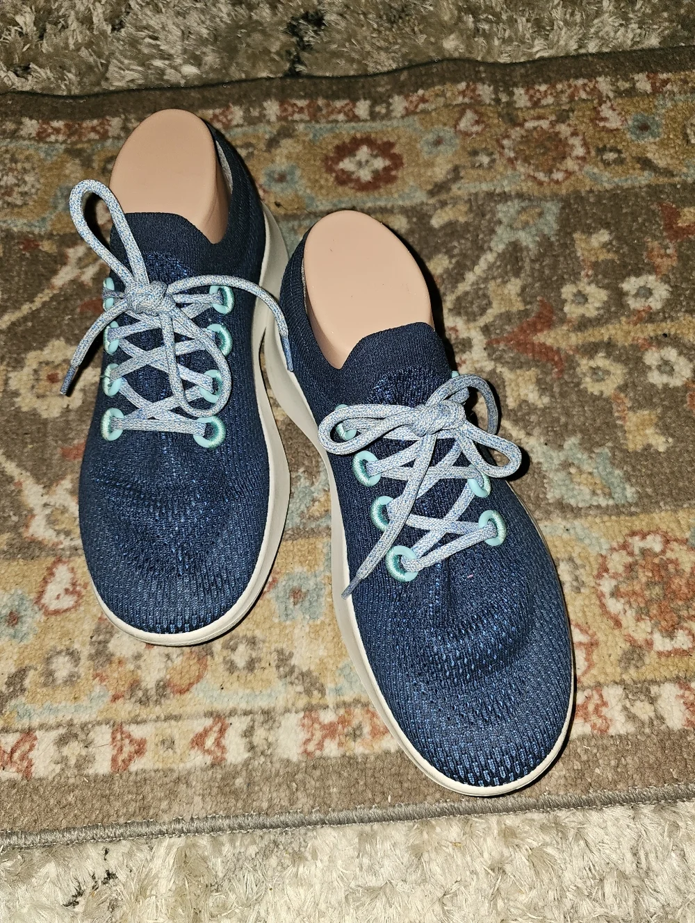 ALLBIRDS 'Tree Dasher 1 Crest' Blue Athletic Sneakers Size 10.5 Pre-owned